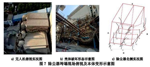 某发电公司除尘器发生坍塌事故现场